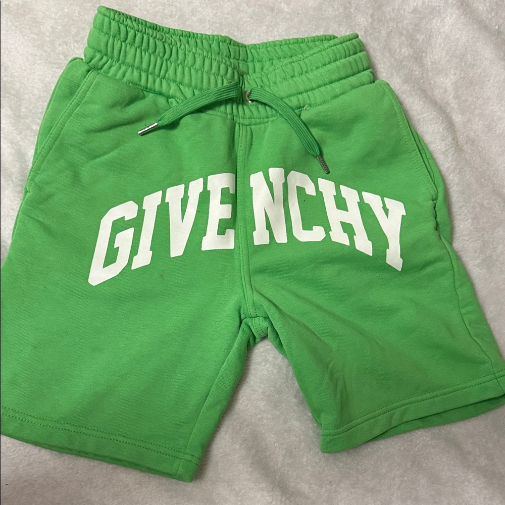 Givenchy Bright Green Logo Shorts